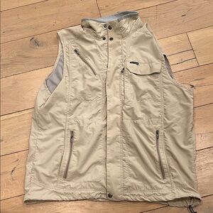 Men's Beige Sleeveless fishing jacket, XL/TG